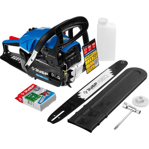 ЗУБР 56 см3, 45 см, бензопила, Профессионал (ПБЦ-560 45ДП)