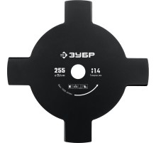 ЗУБР НТ-4, 255 мм, 4T, нож для триммера (71145)