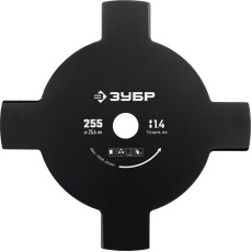 ЗУБР НТ-4, 255 мм, 4T, нож для триммера (71145)