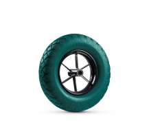 KRAFTOOL MAXDrive на спицевом диске, 4.80/4.00-8 х 380 мм, для тачек (арт. 39860, 39862), подшипник - 20 мм, колесо полиуретановое для тачек (39869)