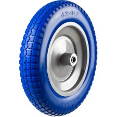 ЗУБР КПУ-3, 3.25″х350мм, для тачек (арт. 39914, 39911, 39970, 39972), стальной диск, подшипник 25,4мм, полиуретановое колесо, Профессионал (39912-3)