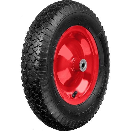 ЗУБР КП-1, 4″ х 380 мм, для тачки (арт. 39960), стальной диск, подшипник - 16 мм, пневматическое колесо (39955-1)