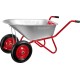 ЗУБР Т-21, 90 л, 180 кг, двухколесная, пневматические колеса, садово-строительная тачка (39952)