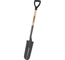 ЗУБР Фаворит, 353х152х1120мм, полотно 1.7мм, закалено, дерев. лакир. черенок высш. сорт с рукояткой, дренажная лопата, ПРОФЕССИОНАЛ (4-39515)