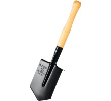 ЗУБР ПРОФИ-5С, 150х185х510мм, полотно рессорная сталь 1.6мм закалено, дерев. черенок высш. сорт, туристическая лопата, ПРОФЕССИОНАЛ (39458)