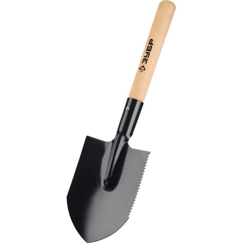 ЗУБР МАСТЕР, 210х154х550мм, полотно 1.5мм, закалено, дерев. черенок высш. сорт, туристическая лопата (39571)