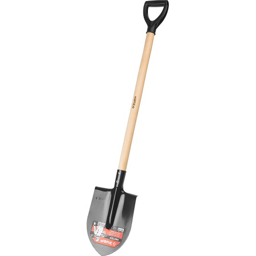 ЗУБР Мастер, 285 х 205 х 1200 мм, полотно 1.6 мм, закалено, дерев. черенок высш. сорт с рукояткой, тип ЛКО, штыковая лопата (39572)