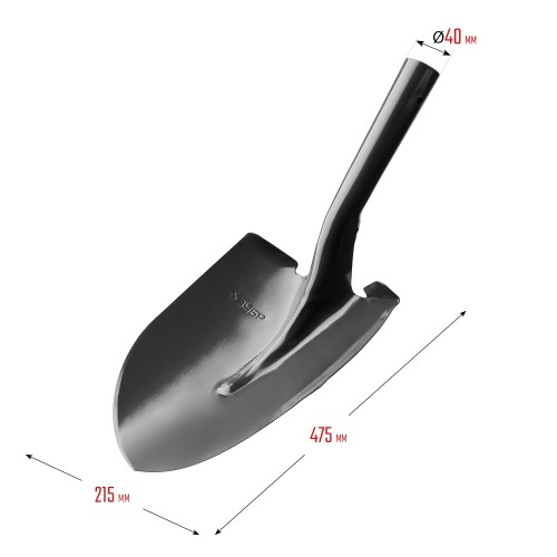 ЗУБР Мастер, 474 х 215 мм, полотно 1.6 мм, закалено, без черенка, тип ЛСГ, штыковая лопата (39413)