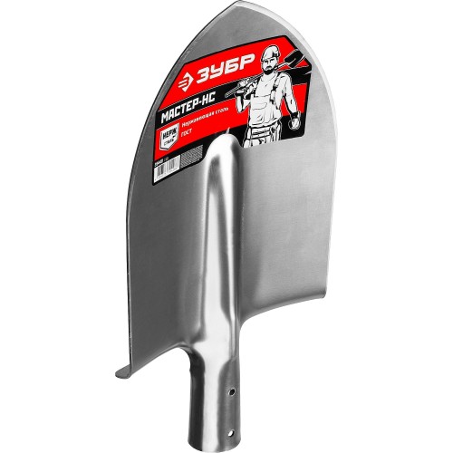 ЗУБР Мастер-НС, 380 х 208 мм, полотно 2 мм, нержавеющая сталь, закалено, без черенка, тип ЛКО, штыковая лопата (39440)