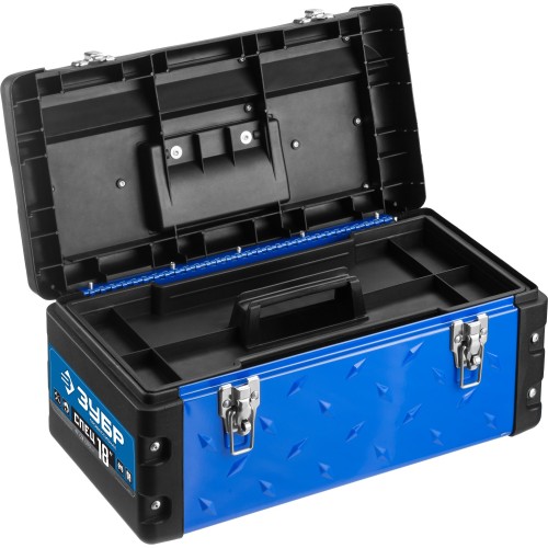 ЗУБР СПЕЦ-18, 470 x 240 x 215 мм, (18″), металлический, ящик для инструментов, Профессионал (38155-18)