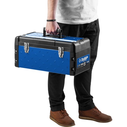 ЗУБР СПЕЦ-21, 530 x 270 x 240 мм, (21″), металлический ящик для инструментов, Профессионал (38155-21)