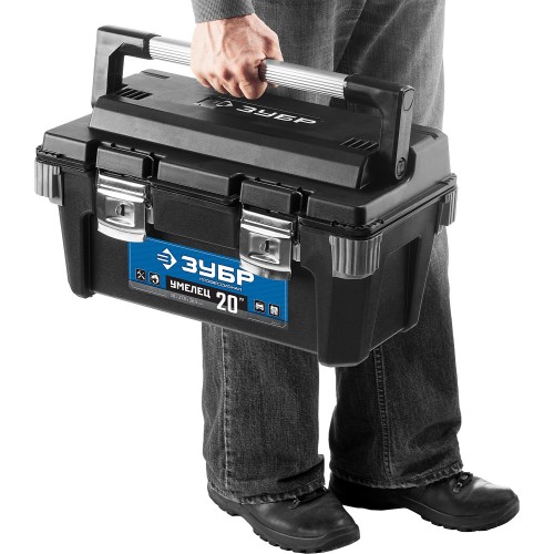 ЗУБР УМЕЛЕЦ-20, 500 x 275 x 265 мм, (20″), пластиковый ящик для инструментов, Профессионал (38141-20)