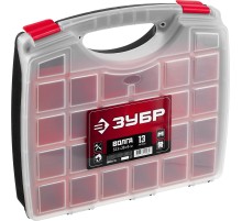 ЗУБР ВОЛГА-13, 325 х 280 х 60 мм, пластиковый органайзер с 13 съемными лотками (38034-13)