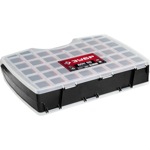 ЗУБР ДОН-80, 425 х 330 х 85 мм, двухсторонний органайзер с 80 ячейками (38036-80)