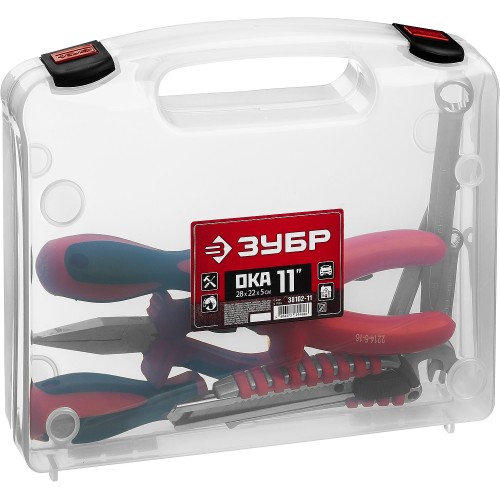 ЗУБР ОКА-11, 280 х 220 х 50 мм, (11″), кейс-органайзер (38102-11)