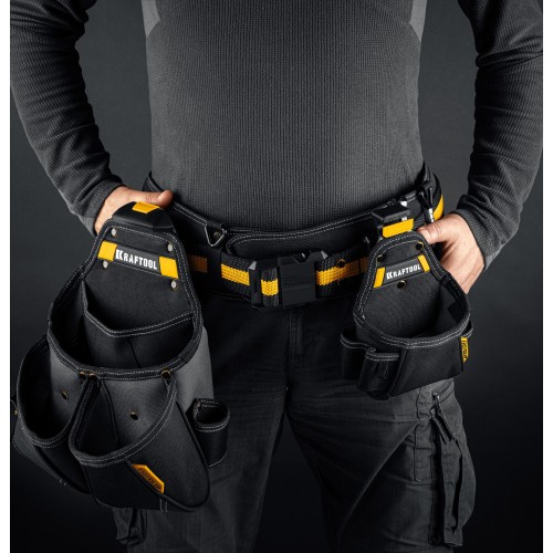 KRAFTOOL KBS-4 в комплекте: пояс монтажника и 3 сумки, пояс монтажника (38760-4)
