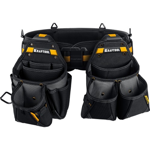KRAFTOOL KBS-3L в комплекте: пояс монтажника и 2 большие сумки, пояс монтажника (38761)