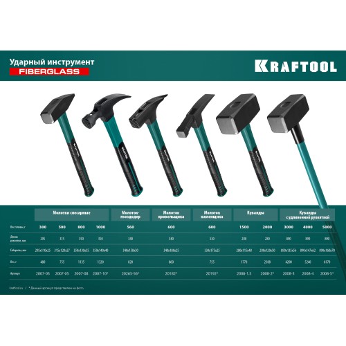KRAFTOOL Fiberglass, 800 г, слесарный молоток (2007-08)