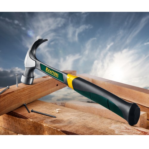 KRAFTOOL Thor, 560 г, цельнокованый столярный молоток-гвоздодёр (20270)