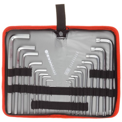 ЗУБР 18 шт, набор имбусовых ключей (27463-H18)