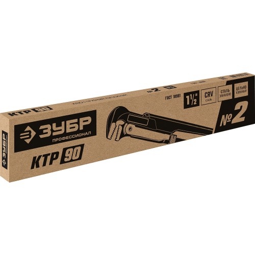 ЗУБР КТР-90, №2, 1.5″, 440 мм, трубный ключ, Профессионал (27335-2)