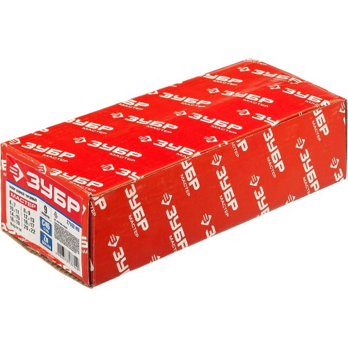 ЗУБР 9 предм., 6 - 22 мм, набор торцовых трубчатых ключей (27162-H9)