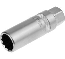 ЗУБР 3/8″, 14 мм, свечная торцовая головка с резиновой вставкой (27729-14)