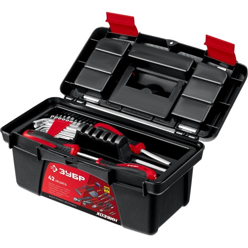 ЗУБР Хозяин-42, 42 предм., универсальный набор инструмента для дома (22105)