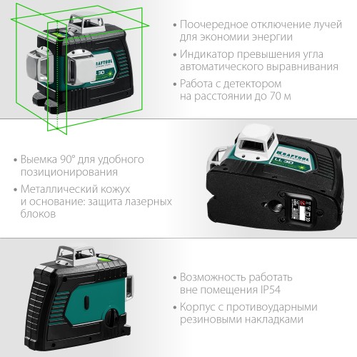 KRAFTOOL LL 3D, лазерный нивелир (34641)