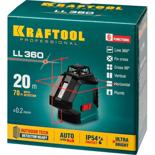 KRAFTOOL LL360, лазерный нивелир (34645)