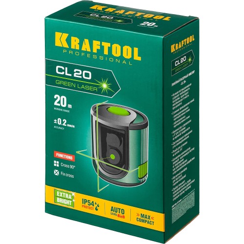 KRAFTOOL CL 20, лазерный нивелир (34701)