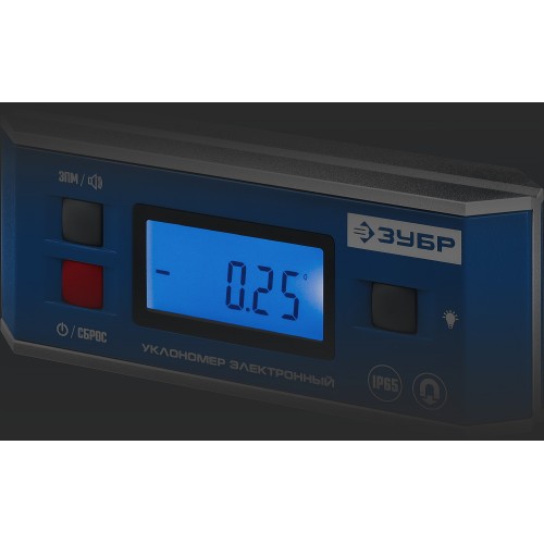 ЗУБР МИНИ, 0 - 90°, ±0.05°, электронный уровень-уклономер, Профессионал (34745)