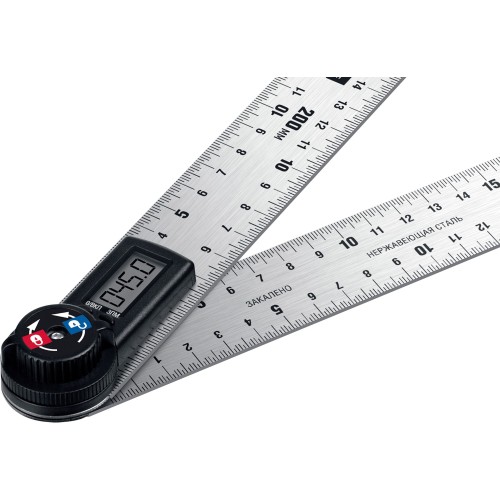 ЗУБР 200 мм, электронный транспортир-угломер, Профессионал (34294)