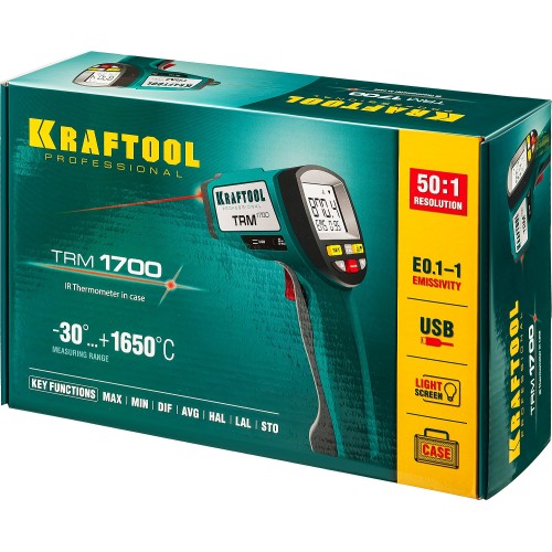 KRAFTOOL TRM-1700, -30° +1650°С, пирометр инфракрасный (45701-1650)