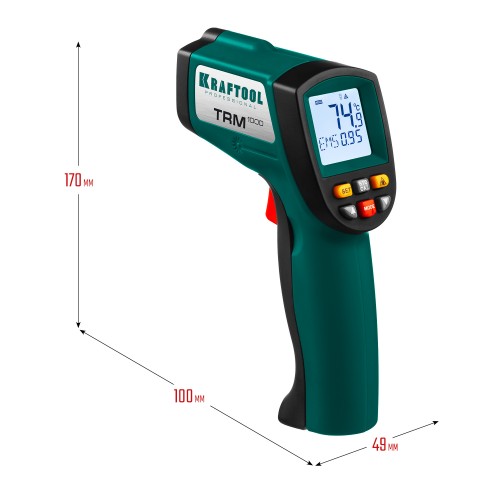 KRAFTOOL TRM-1000, -50° +950°С, пирометр инфракрасный (45703-950)