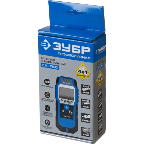 ЗУБР DX - 750, 100 мм, универсальный детектор проводки, Профессионал (45260)