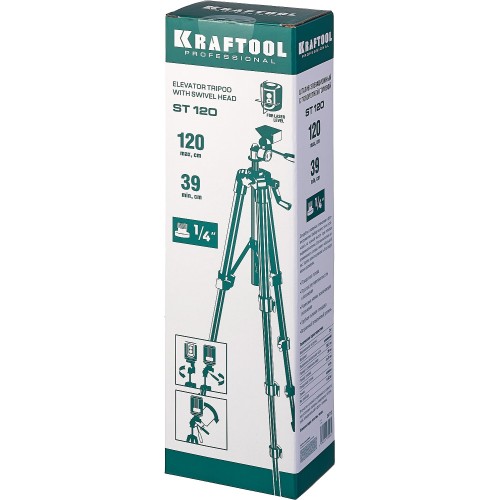 KRAFTOOL ST 120, элевационный штатив (34712)