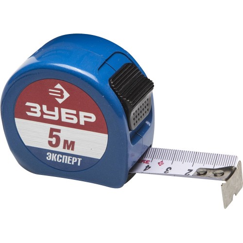 ЗУБР Alu+, 5 м х 25 мм, ударопрочная рулетка, Профессионал (34058-05-25)