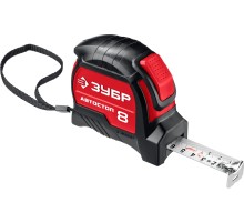ЗУБР Автостоп, 8 м х 25 мм, рулетка с автостопом (34052-08-25)