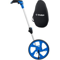 ЗУБР 0.1 - 9999 м, измерительное колесо, (курвиметр) со складной алюминиевой рукояткой, Профессионал (34880)