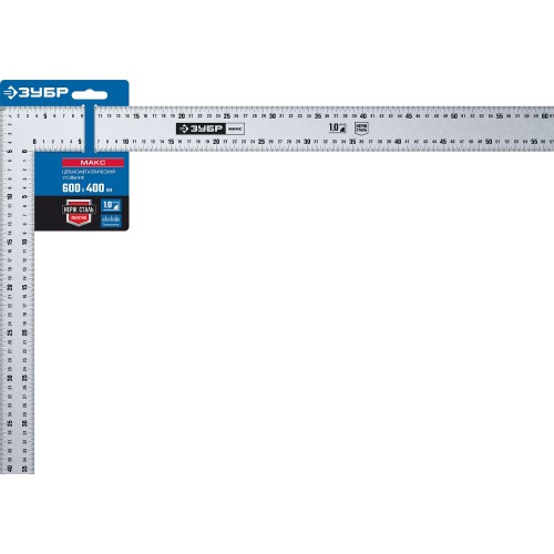 ЗУБР УПН-60, 600 х 400 мм, нержавеющий плотницкий угольник, Профессионал (3434-61)