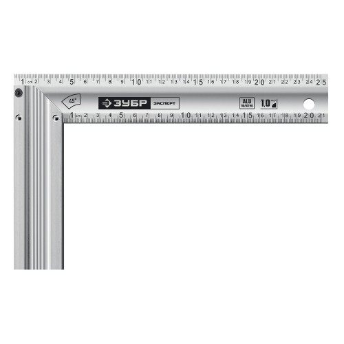 ЗУБР ЭКСПЕРТ 250 мм, жесткий столярный угольник, Профессионал (34392-25)