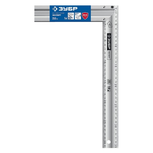 ЗУБР ЭКСПЕРТ 350 мм, жесткий столярный угольник, Профессионал (34392-35)