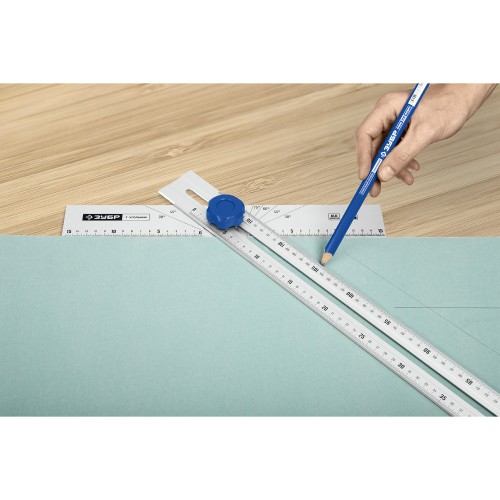 ЗУБР Т-угольник алюминиевый с подвижной направляющей, Профессионал (34389)