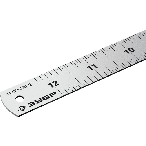 ЗУБР Про-30Д, длина 0.30 м, усиленная нержавеющая линейка, Профессионал (34280-030-Д)