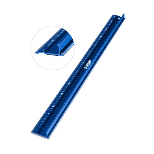 ЗУБР 0,6 м, Усиленная алюминиевая линейка со стальной направляющей, Профессионал (34382-60)