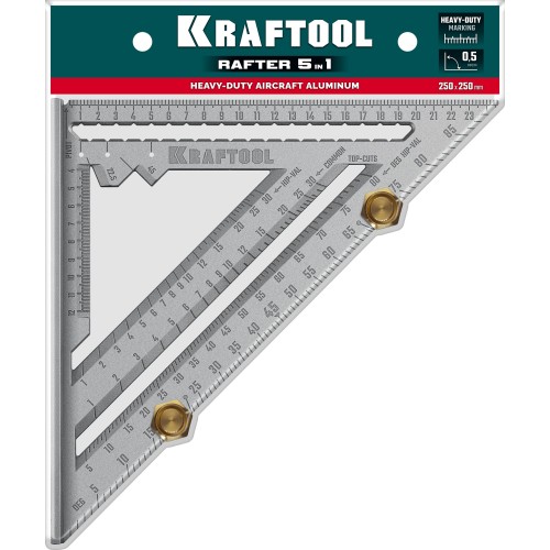 KRAFTOOL 250 мм, 5-в-1, Высокоточный кровельный угольник (3441-25)