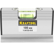 KRAFTOOL ACU-VIEW, 4 в 1, 100 мм, компактный уровень для горизонтальных измерений и уклонов (1-34733-010)