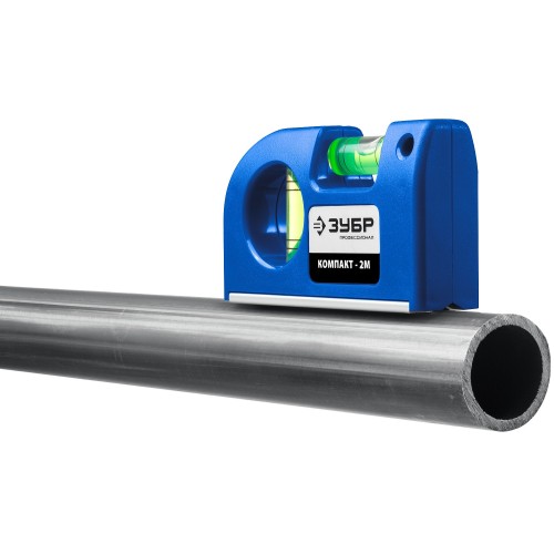 ЗУБР КОМПАКТ - 2М, 85 мм, магнитный компактный уровень, Профессионал (34551)