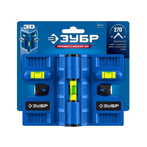 ЗУБР ПРОФЕССИОНАЛ-3D угловой магнитный уровень (34553)